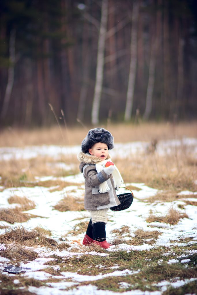 Детская фотография, на природе, зима
