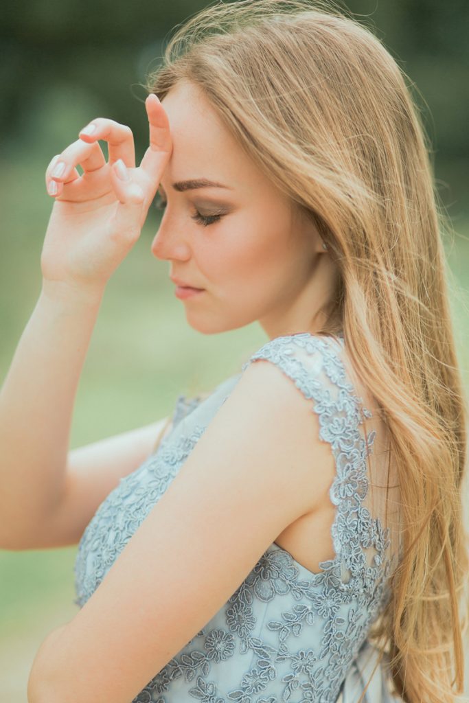 Portrait of a bride in Italy, feelings, lips, wedding day in Pisa