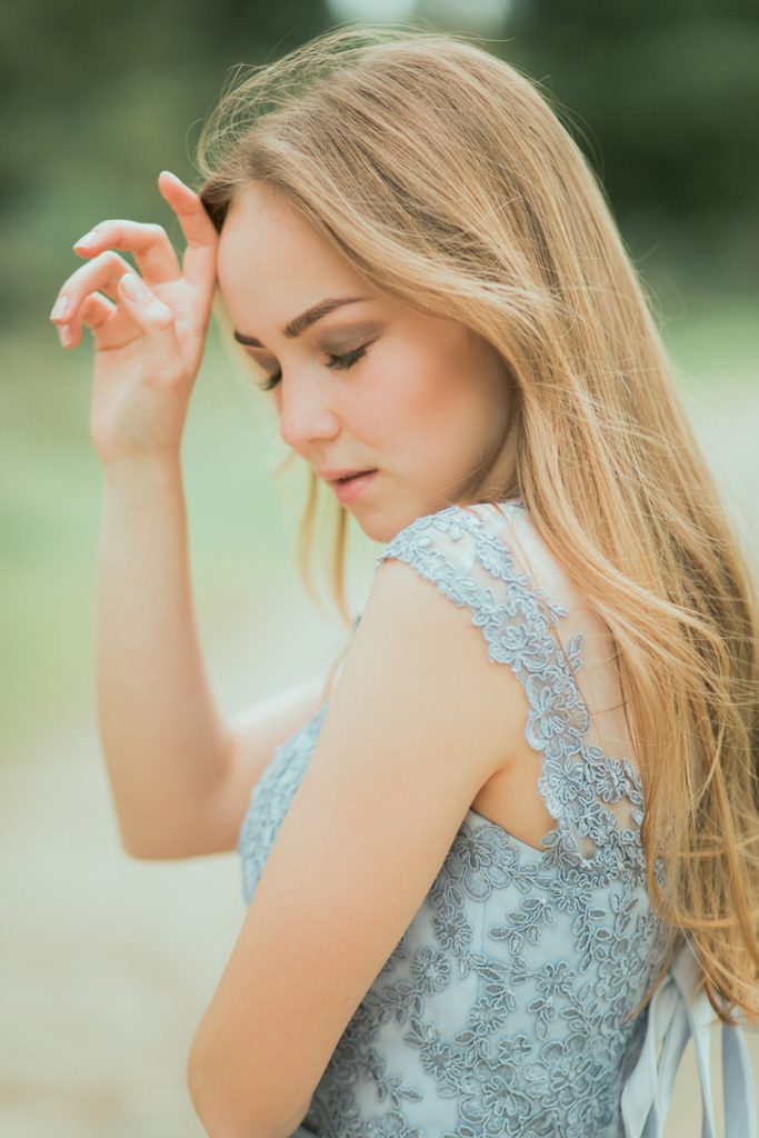 Portrait of a bride in Italy, feelings, lips, wedding day in Pisa